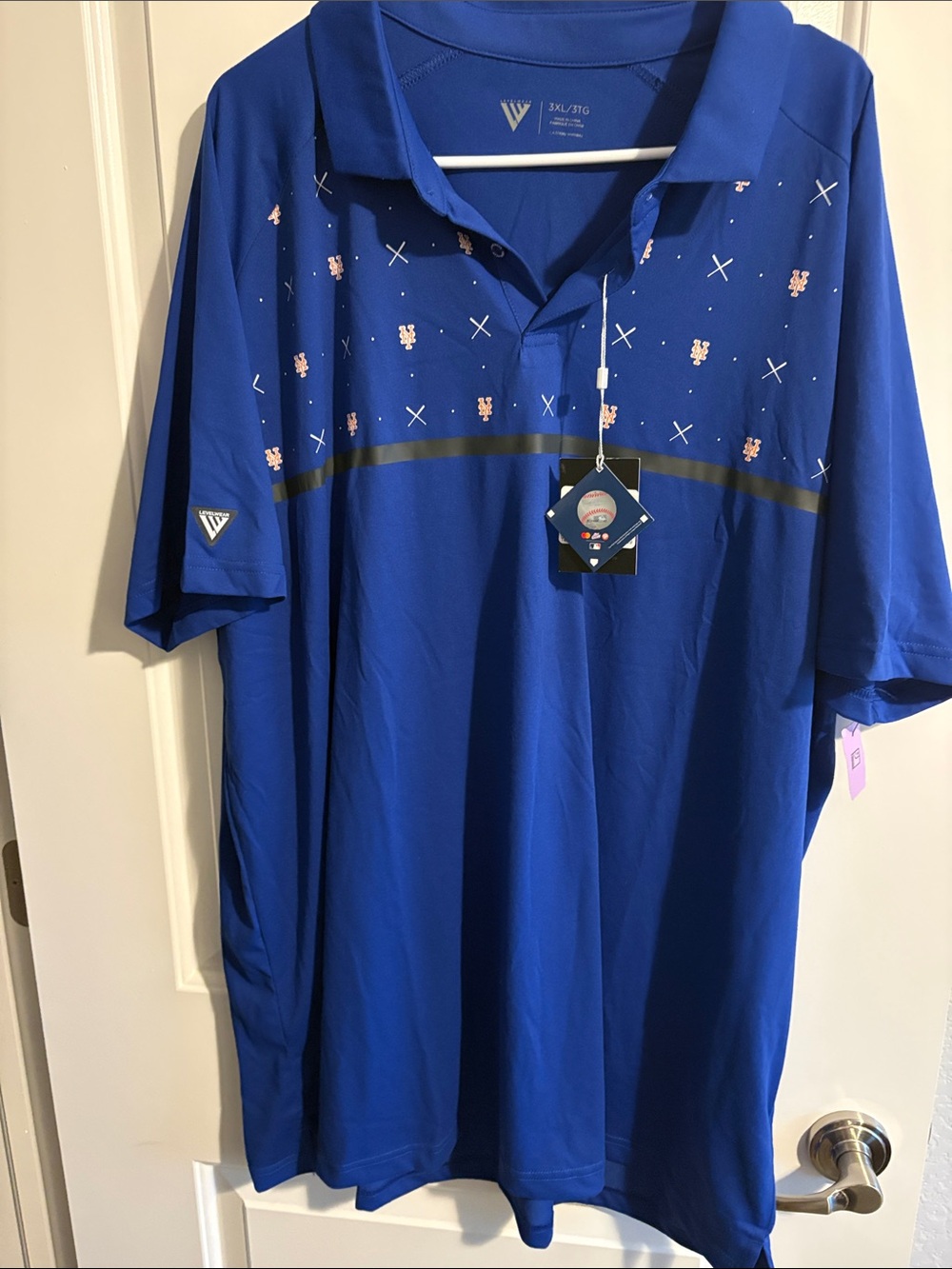 Men’s Mets level wear  Blue Polo Shirt